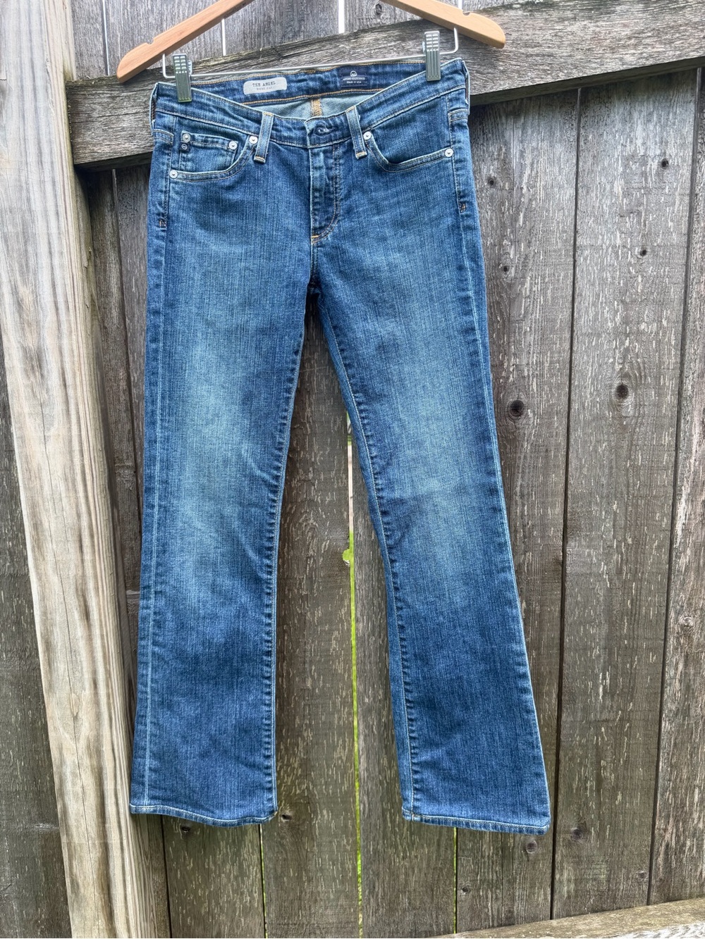 AG Adriano Goldschmied Women's Flare Jeans in Medium Blue Wash